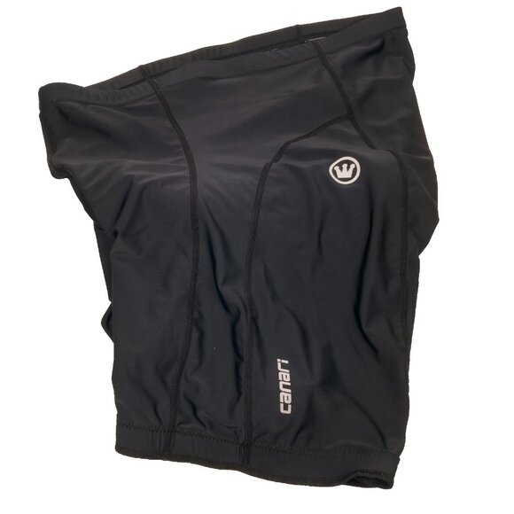 Canari Cycling Shorts Men XL Black Padded Stretch Nylon Spandex Bike Athletic - Picture 3 of 16